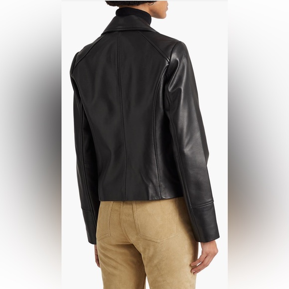 🖤 Lauren Ralph Lauren Asymmetric Lambskin Leather Moto Jacket, Black XXL - Picture 4 of 16